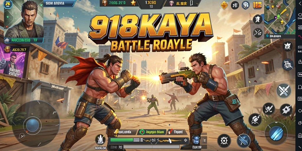 Tampilan gameplay seru dari 918KAYA di mode Battle Royale.
