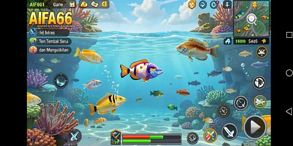 Tampilan gameplay menarik saat berburu ikan di AIFA66.