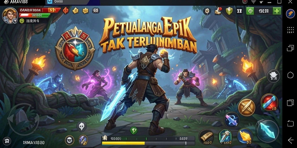 Tampilan gameplay <strong>AMAVI88</strong> dalam petualangan yang mendebarkan.