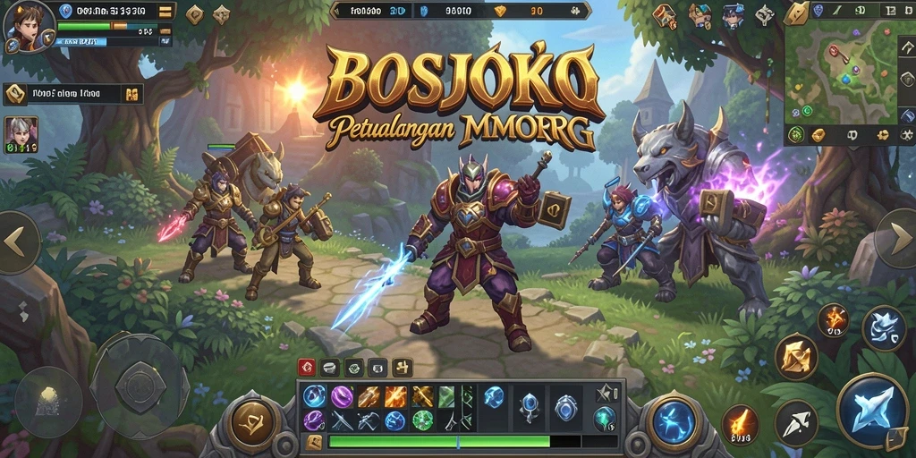Tampilan menarik dari gameplay epik dalam BOSJOKO.