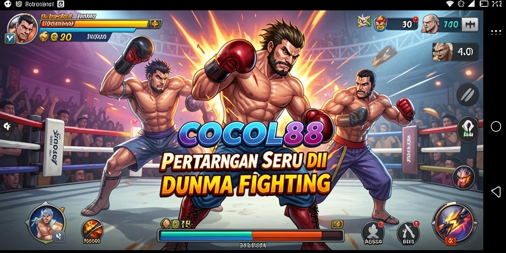 Gambaran gameplay COCOL88 yang penuh aksi dan pertarungan mendebarkan.