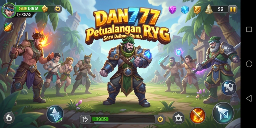 Screenshot <strong>DAN777</strong> menampilkan pertempuran epik dengan karakter yang beraksi.