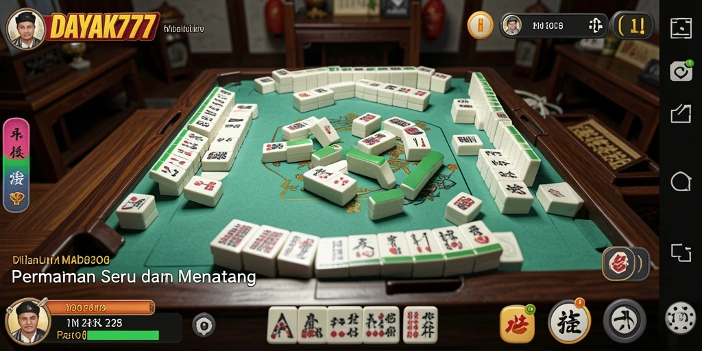 Tampilan utama DAYAK777 menampilkan gameplay Mahjong yang menarik.