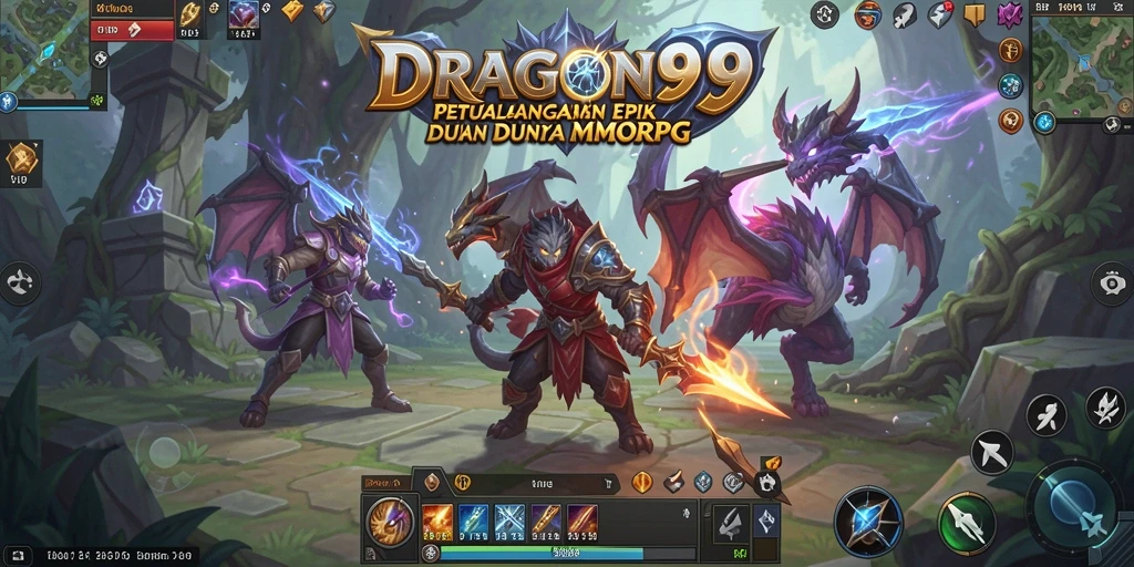 Tampilan gameplay RPG epik yang memukau di DRAGON99.