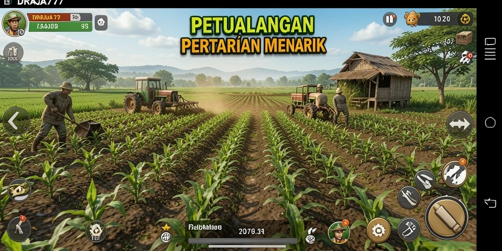 Tampilan gameplay menarik dari DRAJA777 dalam pertanian.