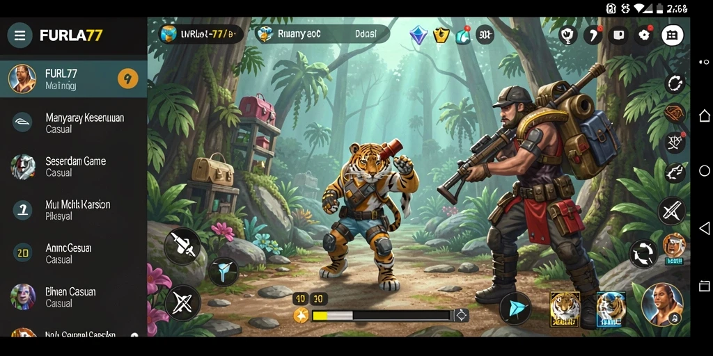 Tampilan gameplay mengasyikkan FURLA77 yang penuh tantangan.