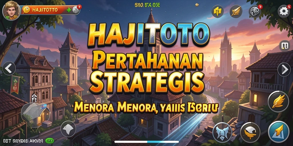 Tampilan menara pertahanan dan serangan musuh di dalam HAJITOTO.