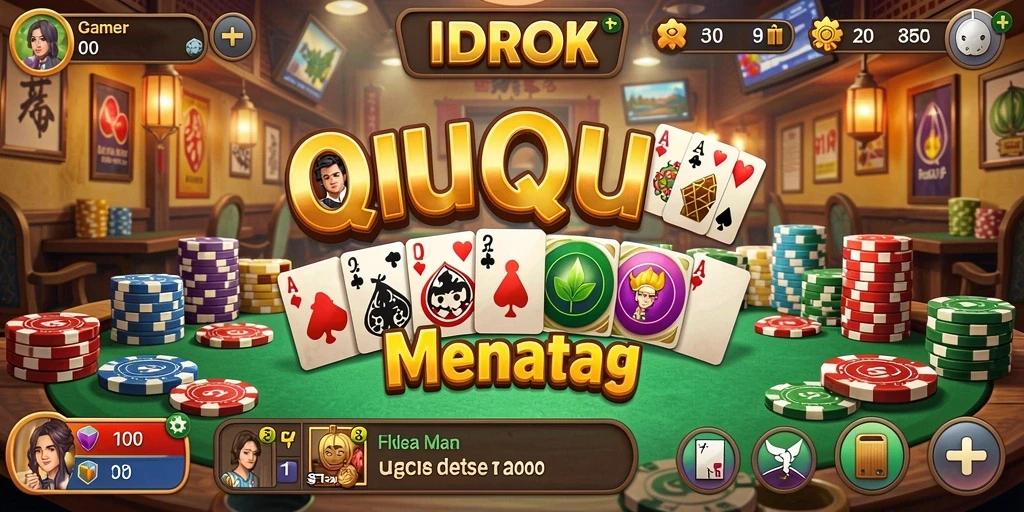Tampilan gameplay menarik dari IDROK dalam permainan QiuQiu.