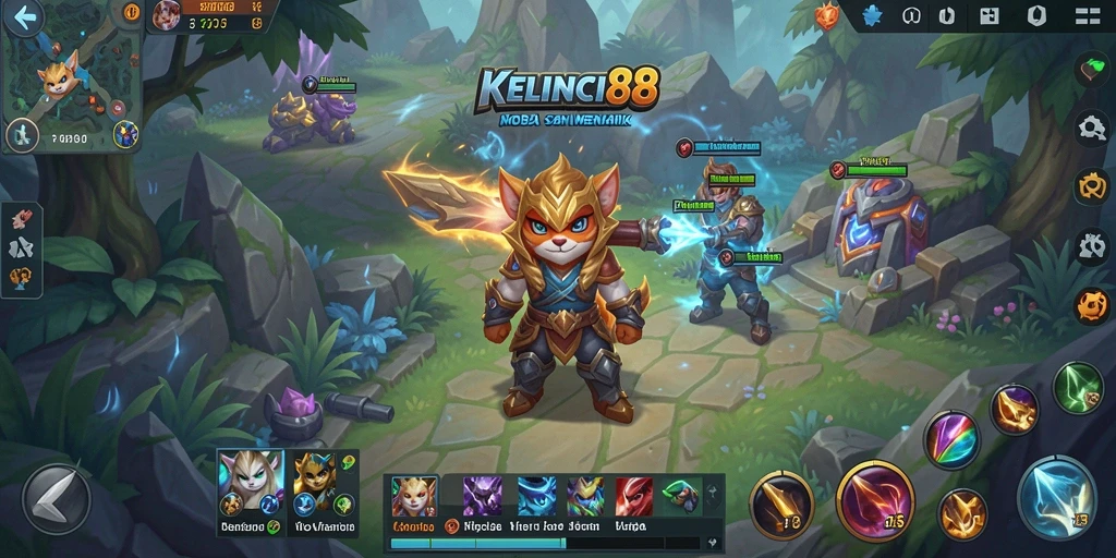 Tampilan aksi menarik dari gameplay KELINCI88 dalam pertempuran tim.