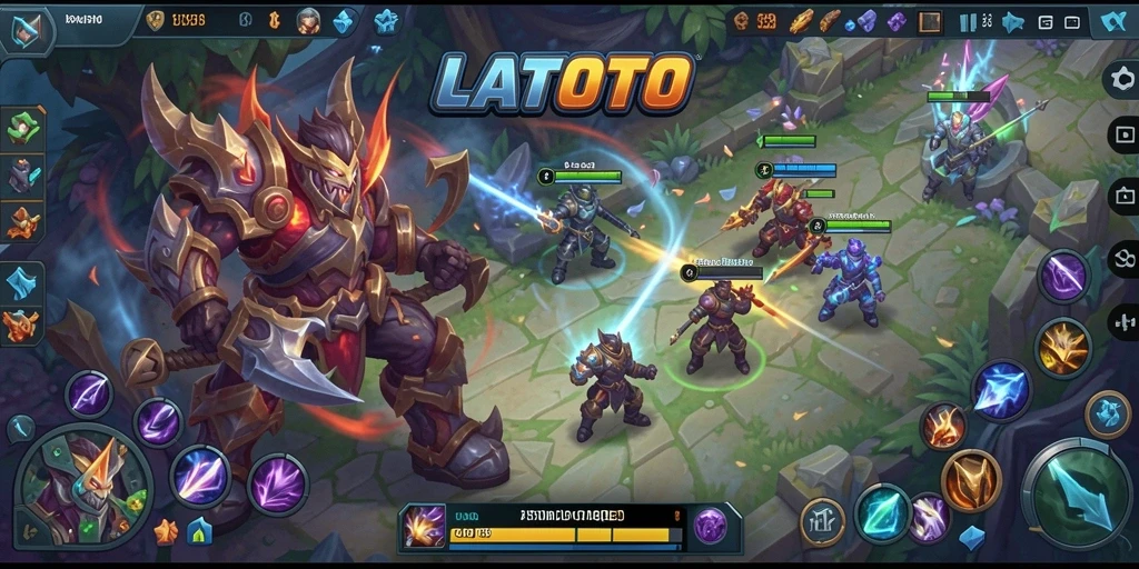 Tangkapan layar menunjukkan pertarungan seru dalam LATOTO yang penuh strategi.