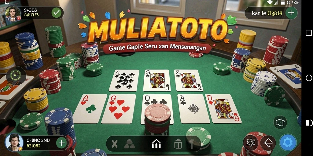 Tampilan gameplay seru dari game Gaple MULIATOTO.