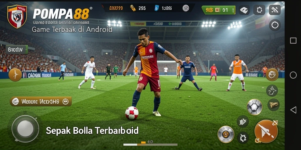 Tangkapan layar menampilkan aksi mendebarkan di lapangan sepak bola.