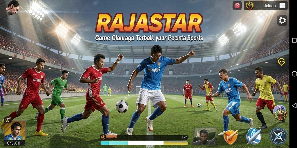 Screenshot gameplay RAJASTAR dengan aksi olahraga seru dan interaktif.