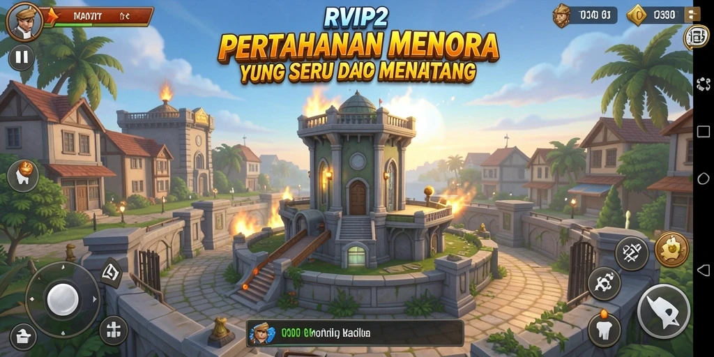 Screenshot gameplay menegangkan di Tower Defense RVIP2.