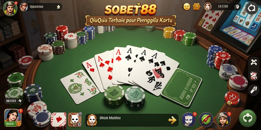 Tampilan utama gameplay QiuQiu yang menegangkan di SOBET88.