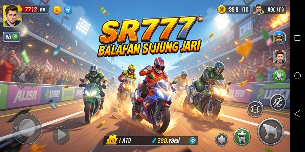 Tampilan gameplay Racing yang mendebarkan di SR777.