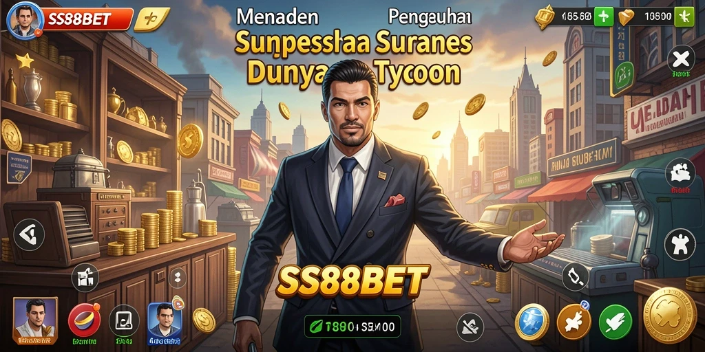 Tampilan gameplay SS88BET yang mengasyikkan dalam dunia Tycoon.