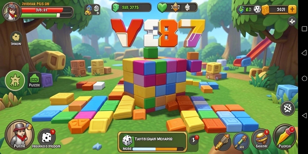 Tampilan gameplay V87 yang penuh teka-teki menantang.